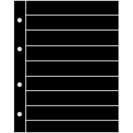 Prophila Collection 10 Einsteckseiten auf 5 Blättern, 9zeilig schwarzer Karton und je 2 Pergamin-Zwischenblättern pro Blatt