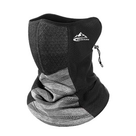 Hello Time Neck Gaiters Face Covering Washable With filter Winter Snoods for Men Women Cycling Motorcycle (grey)