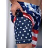 Mainfini Mens American Flag Swim Trunks 4th of July Swim