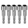 sourcing map 5pcs Hex Nut Driver Drills Bit 3/8" 6-Point