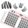 Higu clace Lash Clusters, 72pcs D curl Lashes Extension 10-16mm,