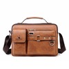 Naudamp Men's Shoulder Bag Leather Shoulder Bag Casual Waterproof Bag