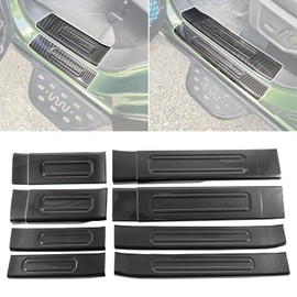Door Sill Protector for Ford Bronco 2025 2024 2023 2022 2021 Carbon Fiber Painting Front and Rear Door Entry Guard Protector