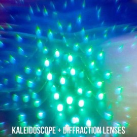 GloFX Ultimate Kaleidoscope + Diffraction Glasses – Black