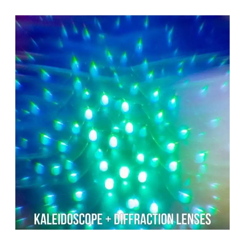 GloFX Ultimate Kaleidoscope + Diffraction Glasses – Black