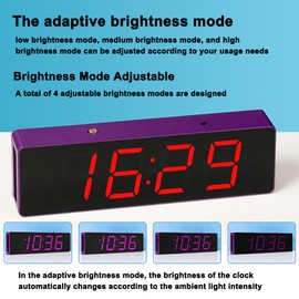 LED Electronic Clock Kit Four Light Control Modes Alarm Clock Time Error Correction Function Soldering Practice DIY Set Multi-Color Optional