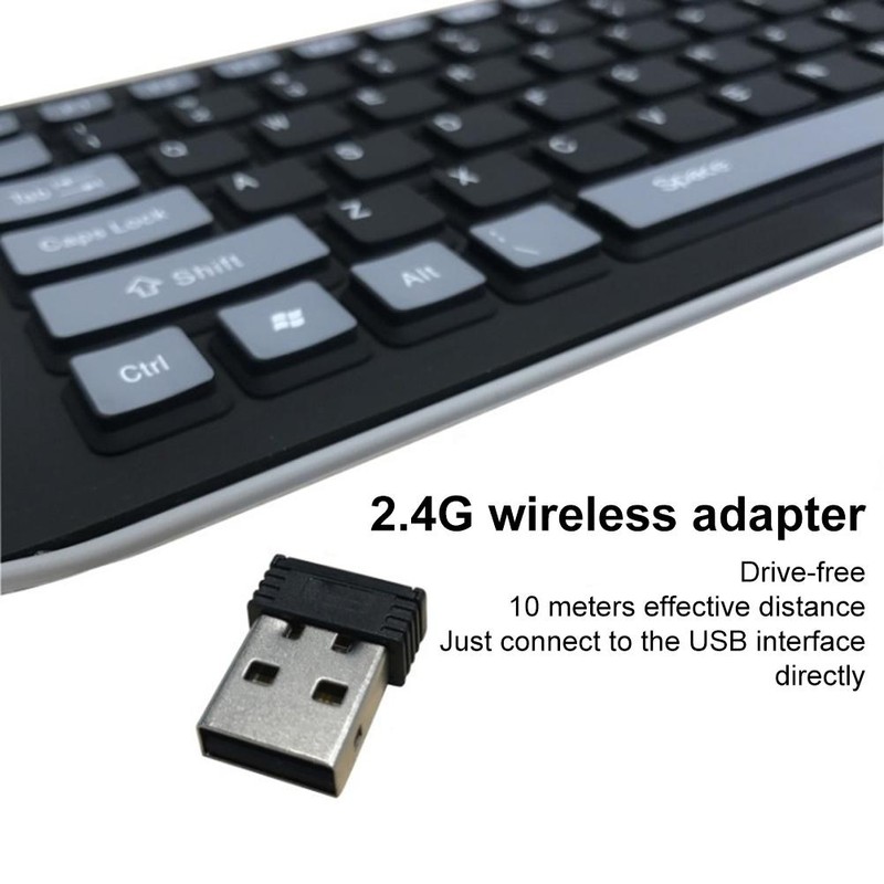 Wireless Keyboard Ultra Thin Quiet Portable Wireless Keyboard 107 Keys