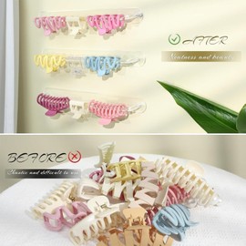 Claw Clip Organizer Holder - 3PCS Wall Holder | Wall Hair Clip Organizer | Acrylic Floating Claw Clip Storage Display | Bathroom Hair Clip Storage Organizer | Hair Hoop Organizer For Vanity, Wall Door