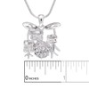 Spinningdaisy Crystal Miniature Drum Set Necklace (Silver)