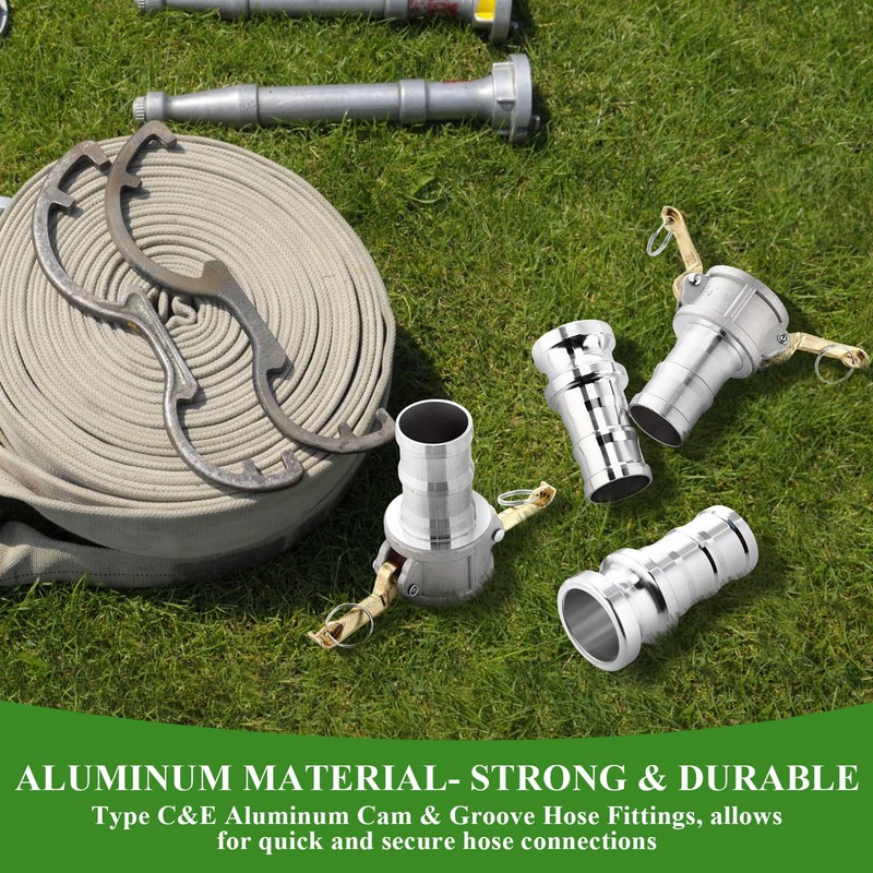 Innconee 4 Sets Camlock Fittings Type C&E 2 Inch Aluminum