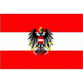 2 x Austrian Flag Stickers with Eagle 8 x 5 cm Sticker Flag