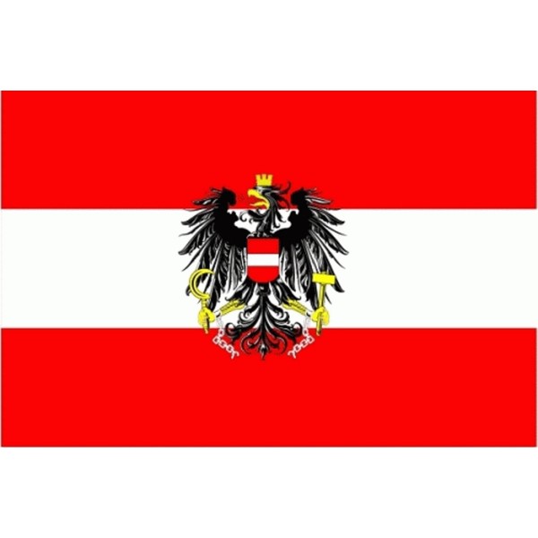 2 x Austrian Flag Stickers with Eagle 8 x 5