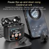 Black Bluetooth 5.4 Wireless LED Display Touchscreen Noise Reduction Headphone