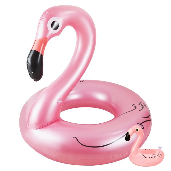 Flamingo Inflatable Ninonly Swimming Ring Flamingo Adult Large Approx. 105