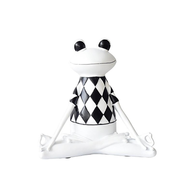 Meditation Frog Statue Resin Frog Sculpture Animal Yoga Statue for