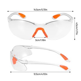 Lylxienty Safety Glasses for Work 12PCS Clear Safety Goggles Eye Protection Glasses Lab Goggles Safety Glasses Over Glasses Safety Goggles Protective Glasses for Work Construction Laboratory Chemistry
