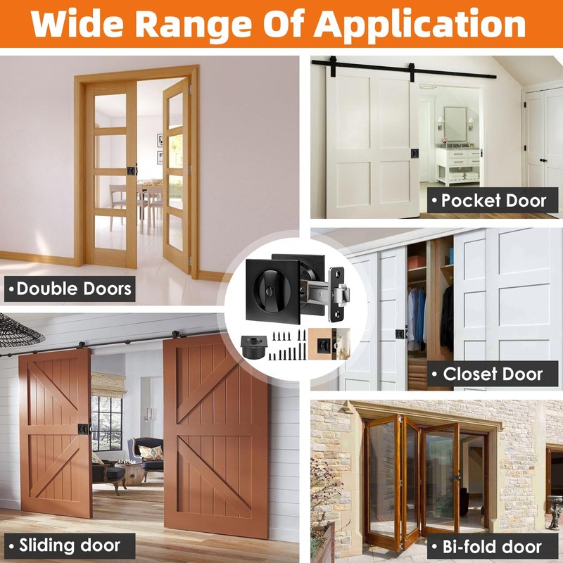 Lipshome Pocket Door Lock, Pocket Door Lock with Key, Pocket