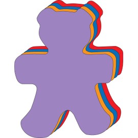 8” x 10” Teddy Bear Assorted Color Super Cut-Outs, 15 Cut-Outs in a Pack for Teddy Bear Picnics, Spring Crafts, Kids’ School Craft Projects