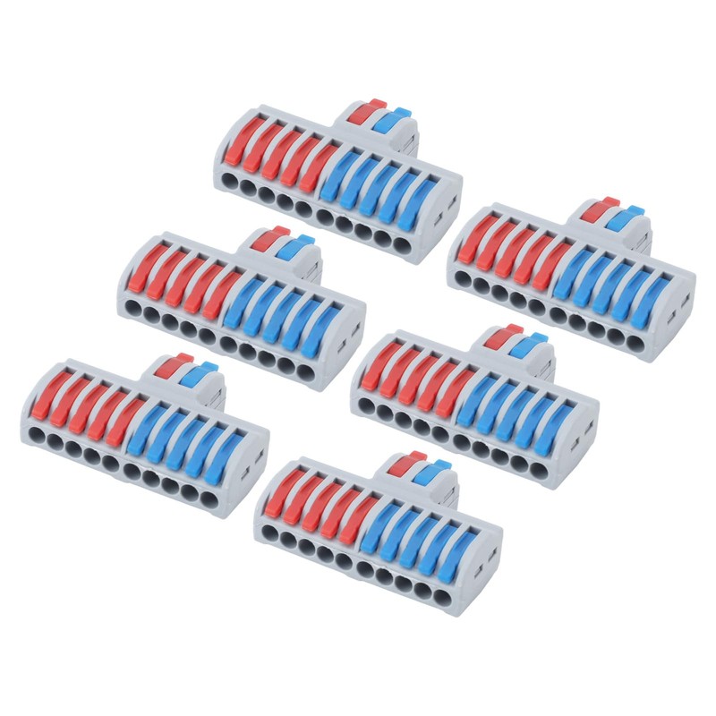 6 Pcs Lever Wire Connector Terminal Blocks Conductor Connector 2