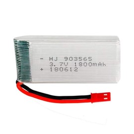 2 Pcs 3.7V 1800mAh 20C Jst Plug Rechargeable Lipo Battery with USB Charger for JJRC A6 H68 RC Drone Quadcopter Spare Parts