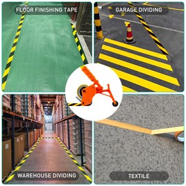 BAUSATZ Floor Tape Applicator，Manual Pushing Tape Marking Machine, Tape bonding Machine, Manual Tape applicator, Used for Floor Marking, Decoration Protection and Laying (JDJ001)