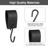 CAINCAY S Hooks with Leather Loop, 5 Pcs S Shaped
