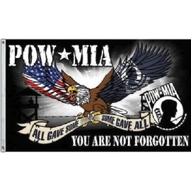 3X5 USA POW MIA EAGLE NEVER FORGOTTEN MILITARY WAR FLAG BANNER