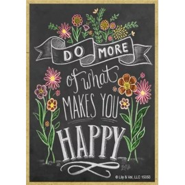 Do more of what makes you Happy NEW Chalk Art Kitchen Fridge Wood Magnet B71