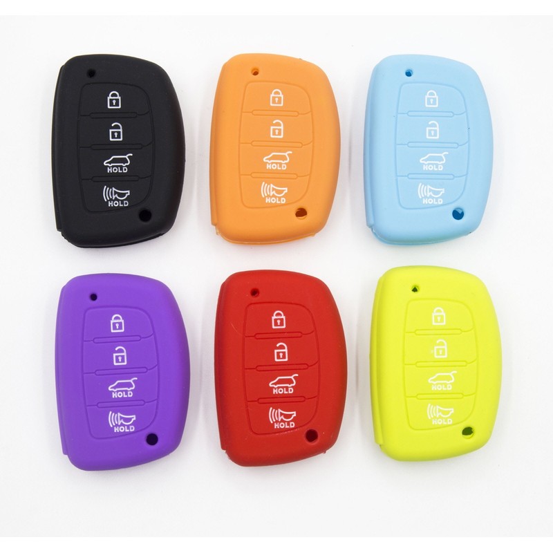LIGHTKOREA 4 Button Remote Smart Key Chain Silicone Case Cover