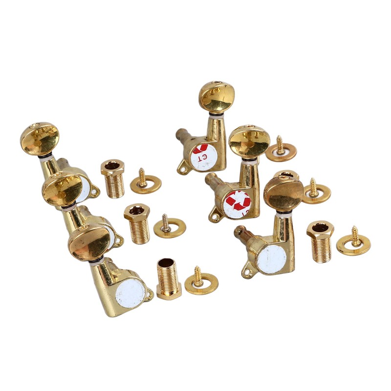 6Pcs Full Closed Guitar Tuning Key Accurate Fast Operation Stable