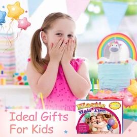 200PCS Elastic Hair Ties for Thin Hair, Small Ponytail Holders for Kids Baby Toddler, Multicolor, Mini No Crease Hair Accessories for Girls, Chirstmas Gifts