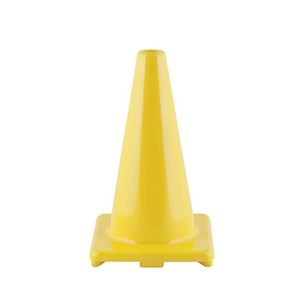 Champion Sports 18" High Visibility Flexible Vinyl Cone for Athletics and Social Distancing, Yellow