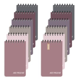 AEE FIRSONE Spiral Pocket Notebooks, 3x5 Small Pocket Notepads with 60 Sheets Lined Pages, Mini Spiral Notebook for Office and School Accessories, 12 Pack