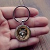 Raccoon Bag Charm,Hollow Tree Raccoon Bag Keychain - Cute Animal