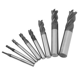 Fresa de Carburo de 8 Piezas, Cortador de Fresado de Acero de Tungsteno de 4 Flautas de 2-12 Mm Para Madera, Aluminio, Acero de Aleaciónfresa