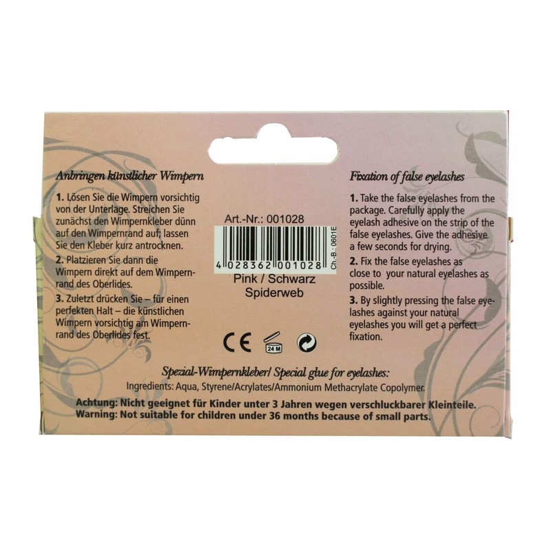 EULENSPIEGEL Wimpern Spider schwarz/pink