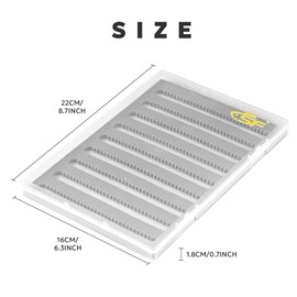 SF Collection Fly Boxes A5 Large Capacity Fly Fishing Box Clear Lid Slit Foam Flies Box 2PCS