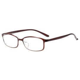 Zoff Square PC Glasses, PC REGULAR TYPE (Blue Light Cut Rate Approx. 35%) PC, Transparent Lenses, PC Glasses, PC Glasses, PC Glasses, Men's, Women's, Stylish [54 □ 16-143], brown (french toast 19-1012tcx)