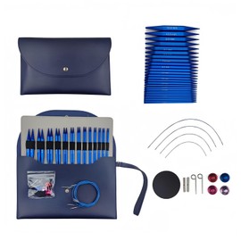 Interchangeable Circular Knitting Needles, 13 Pairs Circular Knitting Needle Set, Needle Tips 10 cm Length Knitting Tips, 3.0-10.0 mm Circular Knitting Needles (13 Pairs)