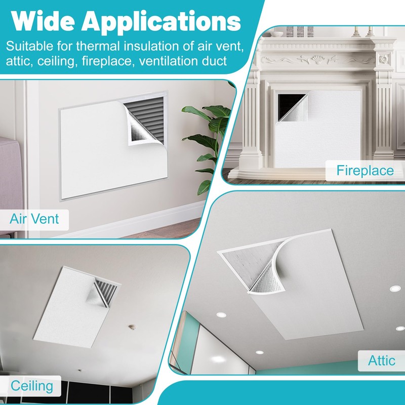 Chiligent Insulation Cover for Vents, 19.5" x 10FT Thick Foam