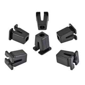 Expansion Nut Clips Universal Body in Black Pack of 20