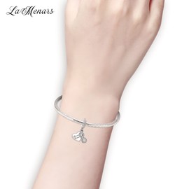 LaMenars Forever Friends Charms Engraved with The Words forever friends 925 Sterling Silver Family Beads Perfect for Bracelet Necklace Birthday Gifts for Best Friends Girls Women