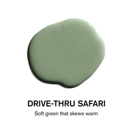 BACKDROP | Premium Interior Paint | Semi Matte, Low Sheen Standard Finish | DRIVE-THRU SAFARI – Soft Green that Skews Warm | 1 Gallon