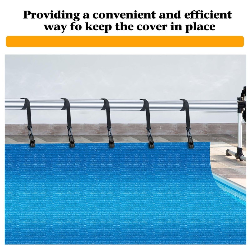 30Pcs Upgraded Pool Solar Cover Reel Straps Pool Cover Reel