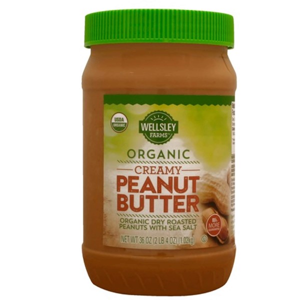 Wellsley Farms Organic Creamy Peanut Butter, 36 Oz.,, ()