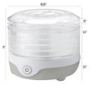 OVENTE Food Dehydrator Machine with 5 Stackable Clear Trays and