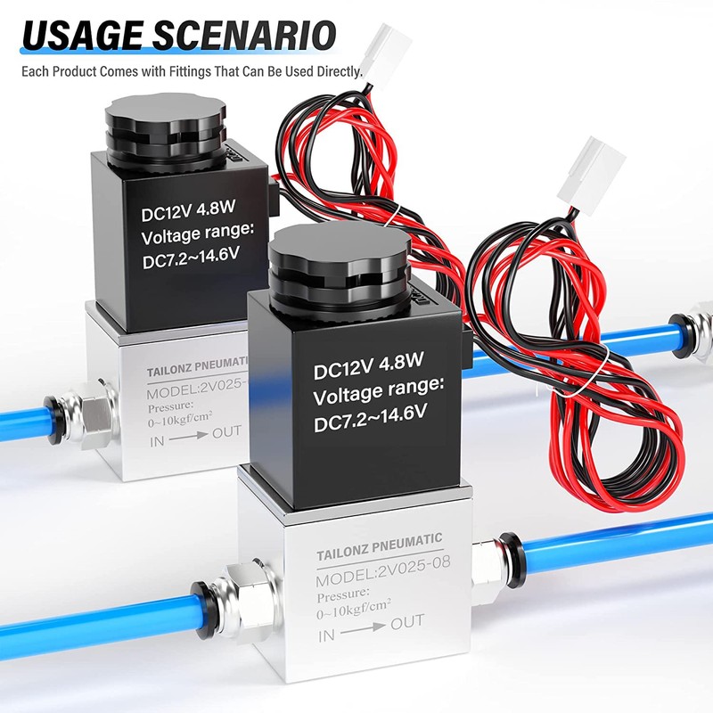 TAILONZ PNEUMATIC 1/4 Inch NPT 12V 2 Position 2 Way