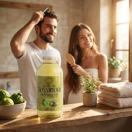 Aceite de bergamota 120 ml marca Lenico Estimula Crecimiento Cabello,Barba y Bigote Hidratante