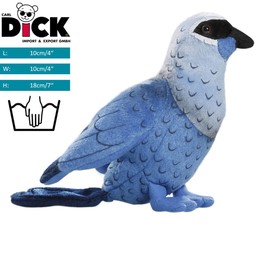 Carl Dick Rag-crow, kokako bird 5.5 inches, 18cm, Plush Toy, Soft Toy 2923