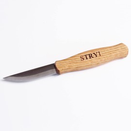 Stryi Big Wood Carving Sloyd Knife 3.15" Blade Roughing Knife, Handmade Whittling Knife For Beginners And Profi, Sculpture Cutting Knife, Hardened Sharp Blade High Carbon Steel, K8015